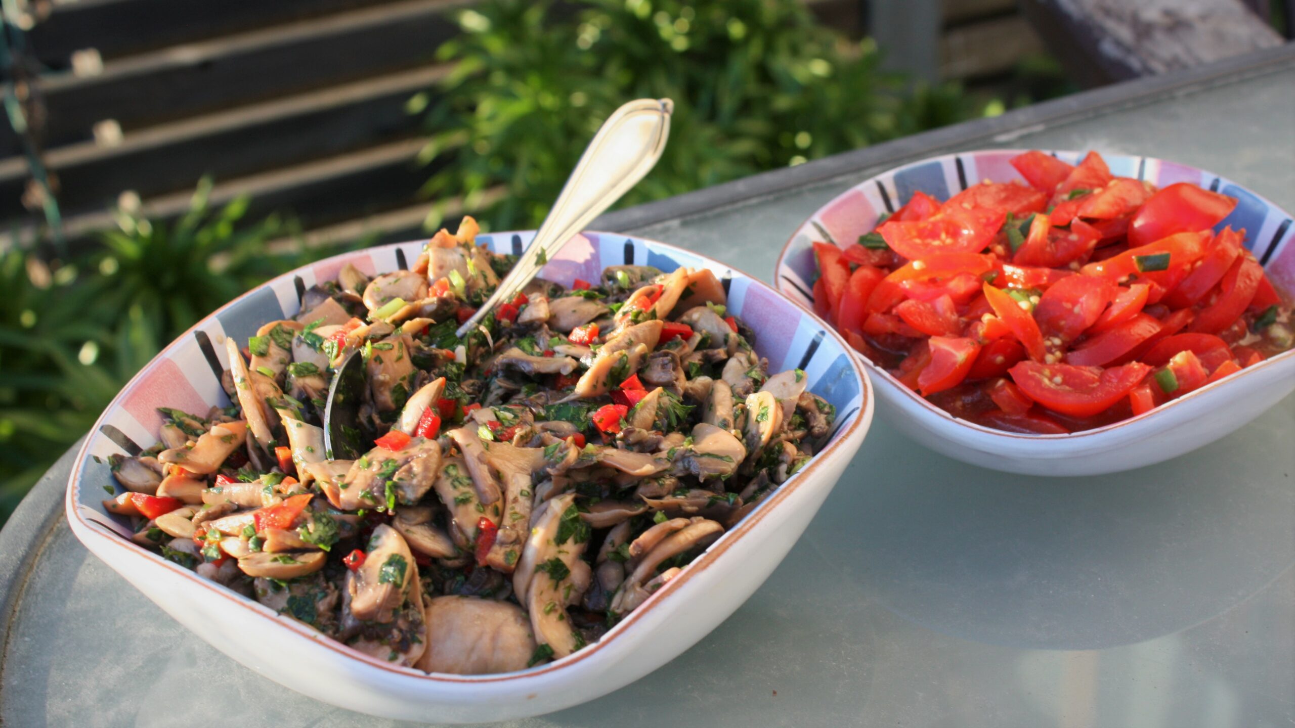 Sallad på svamp och chimichurri