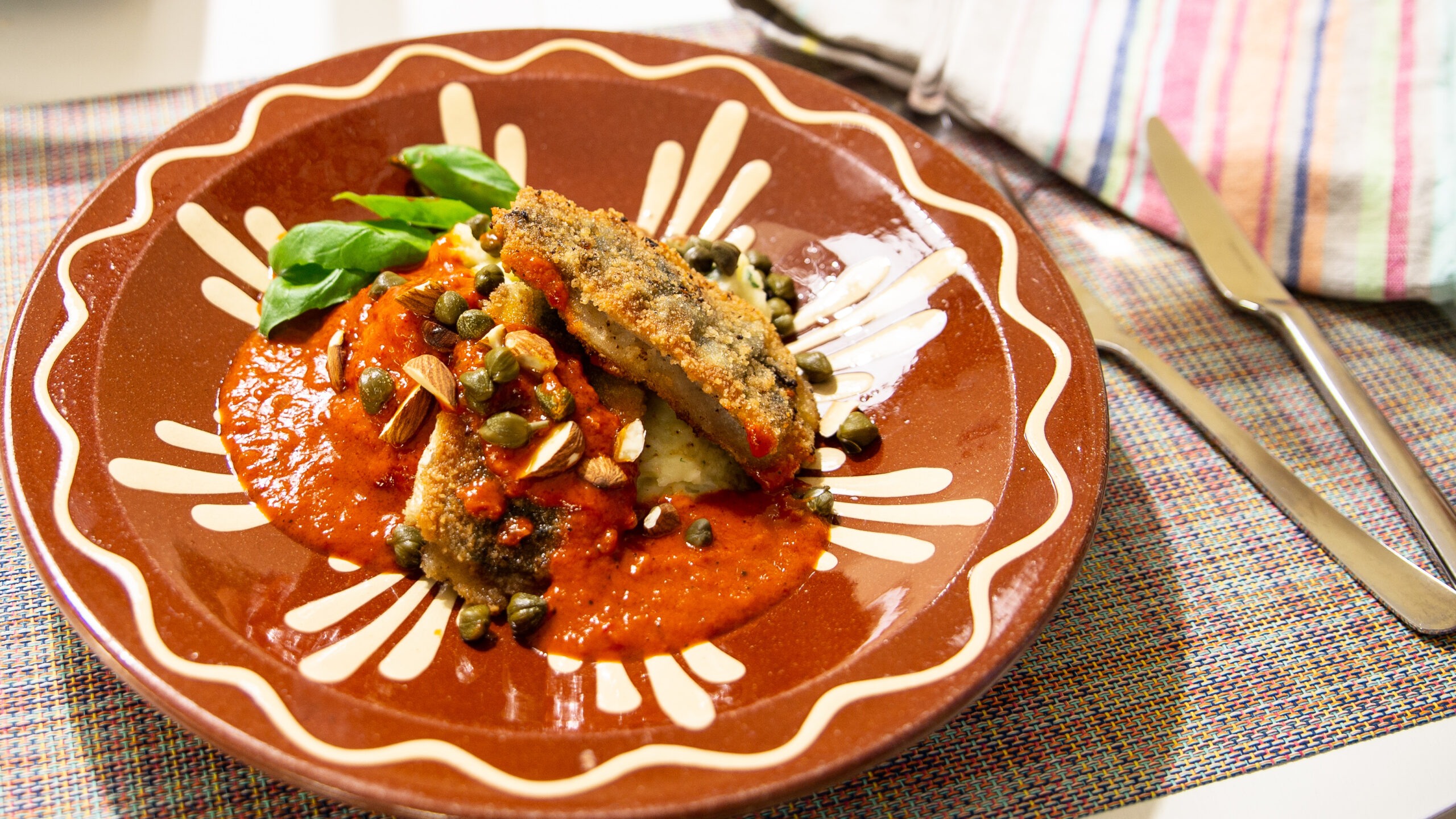 Strömming och potatismos på italienska