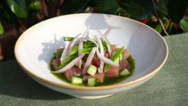 Aguachile på tonfisk